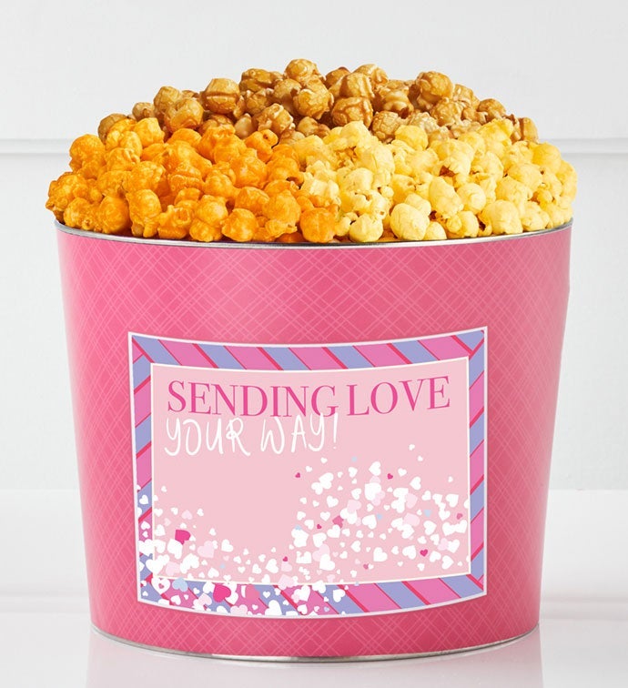 Sending Love Your Way 1.75 Gallon Popcorn Tin